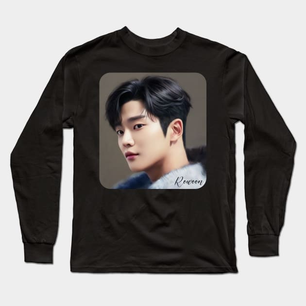 Rowoon SF9 로운 fan art portrait Long Sleeve T-Shirt by Babush-kat